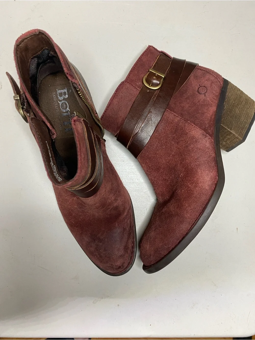 b.o.c. Payton Bootie In Dark Red Distressed